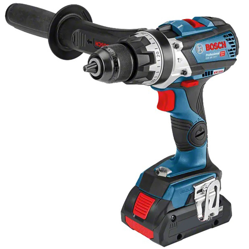 دریل پیچ گوشتی شارژی چکشی 13 میلی متری 18 ولت بوش مدل  GSB 18V-110 C Brushless Motor (5AH)